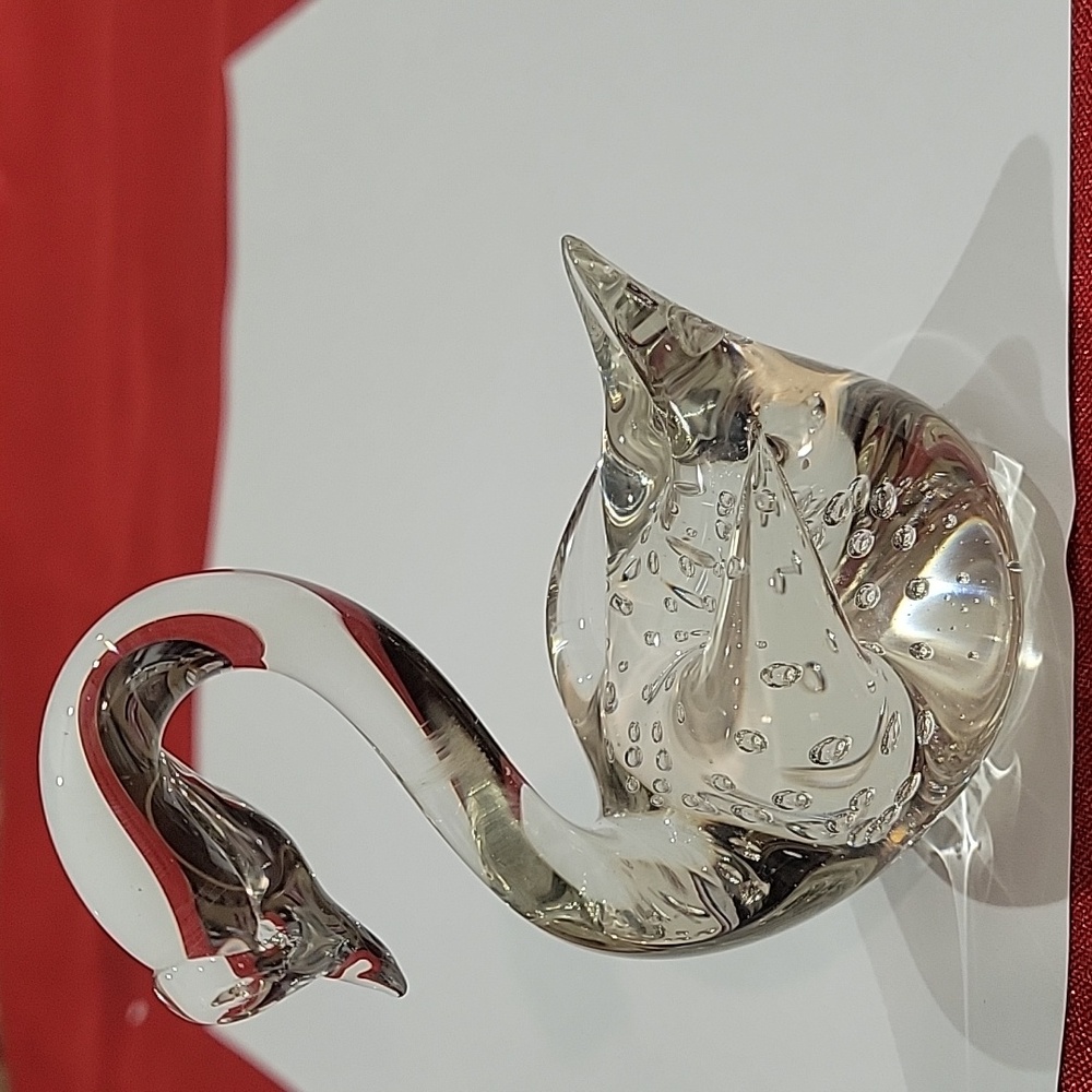 Blown Glass Swan Paper weight